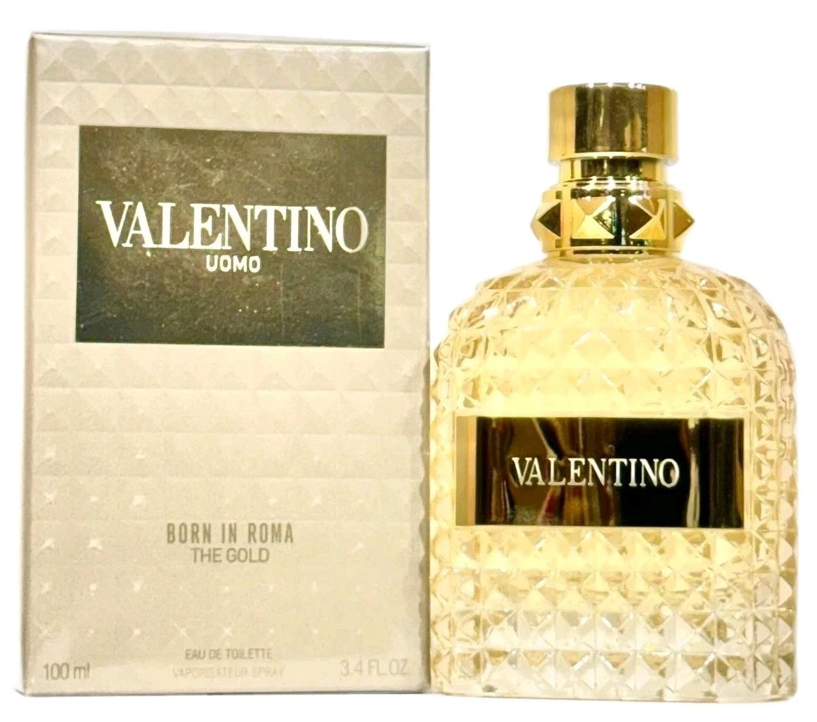 VALENTINO Born In Roma The Gold Uomo Eau de Parfum EDP 3.4 oz / 100ml – Limited Edition